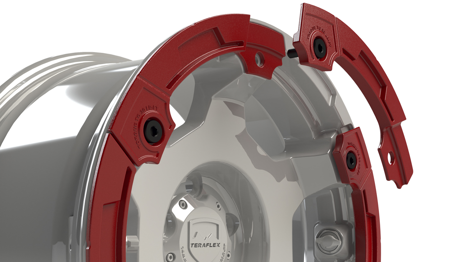 1056014_0-FNNT Modular Rash Ring Kit w/ Hardware Red 6-Spoke TeraFlex - Image 1