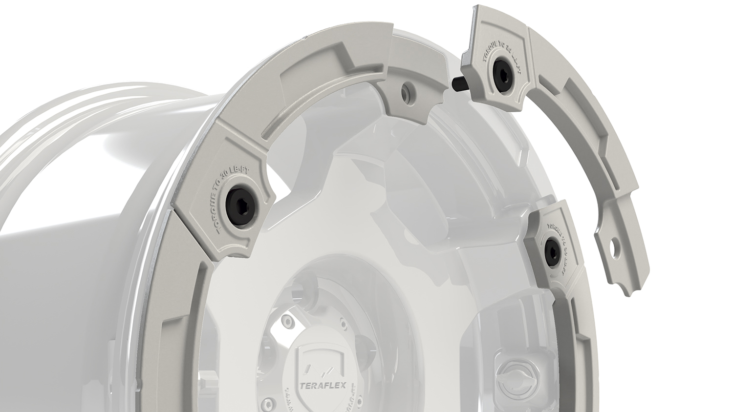 1056016_0-FNNT Modular Rash Ring Kit w/ Hardware White 6-Spoke TeraFlex - Image 1
