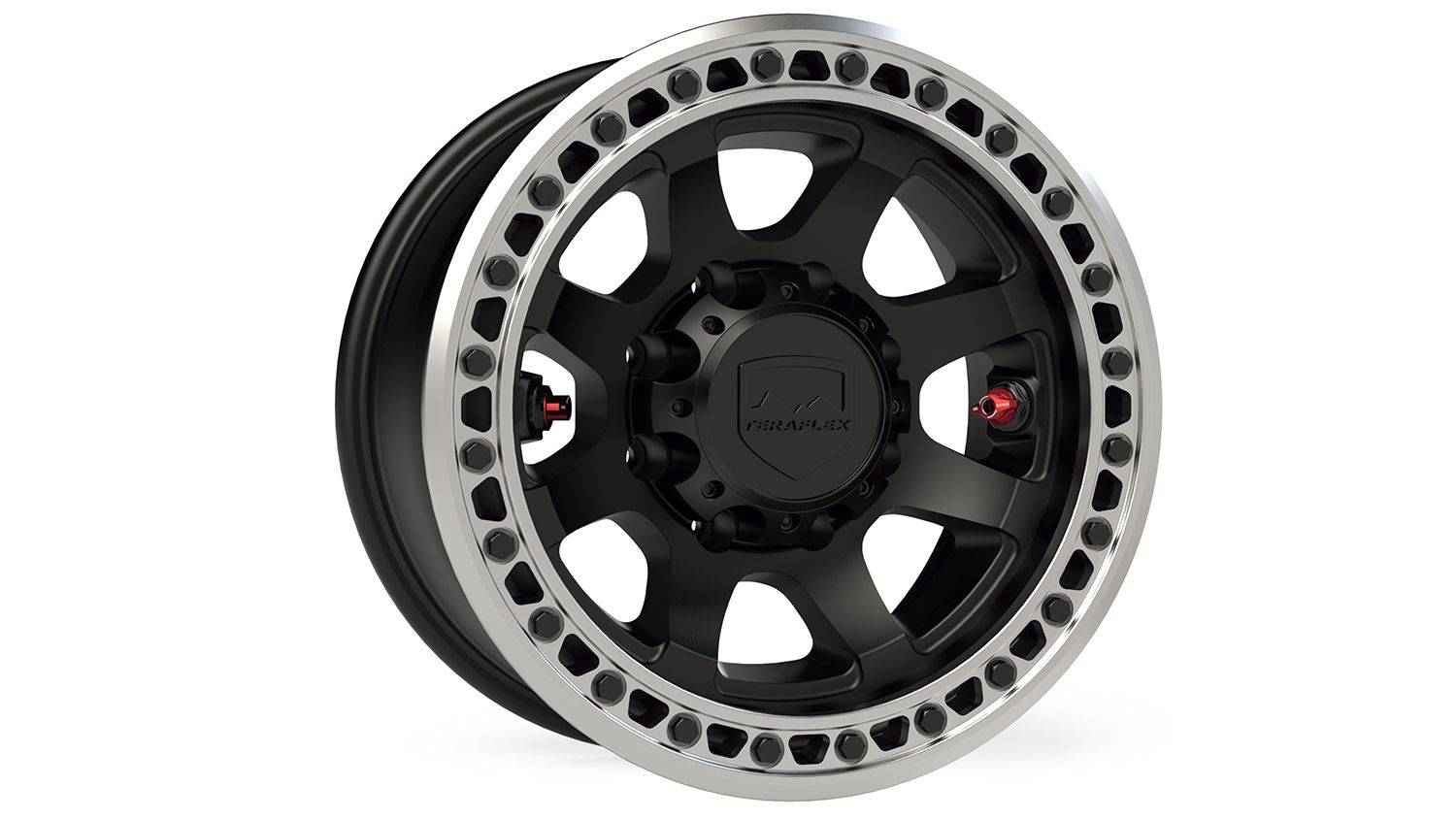 1059089-FNNT Olympus Beadlock Off-Road Wheel 8x6.5 Inch -12mm Metallic Black TeraFlex - Image 1