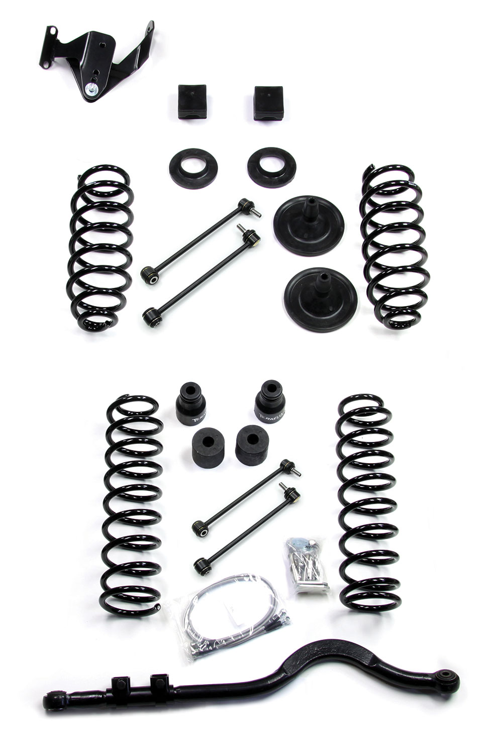 1151220-FNNT 07-18 Wrangler JK 4 Door 3 Inch Coil Spring Lift Kit w/ Track Bar No Shocks TeraFlex - Image 1