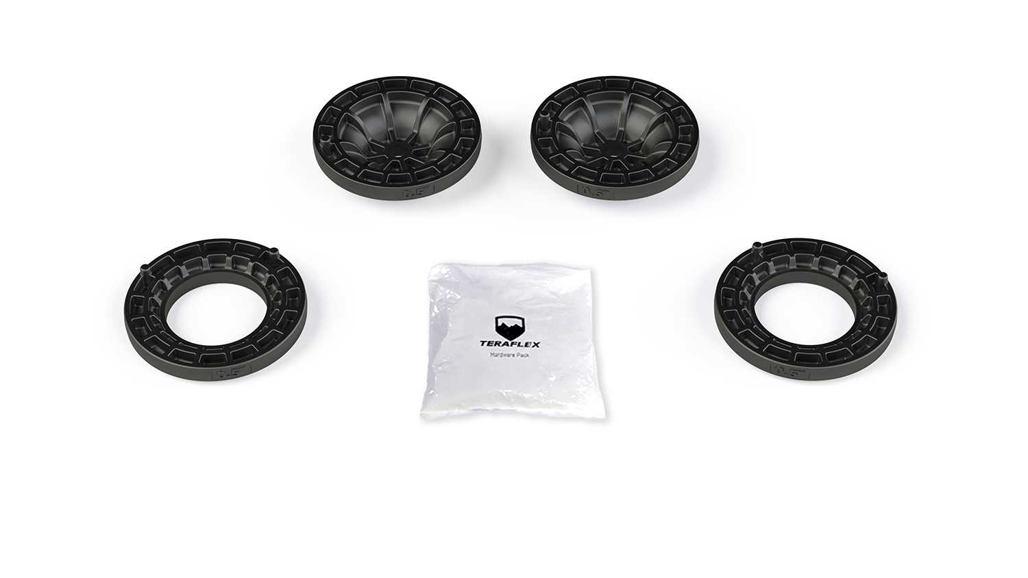 1155150-FNNT 18-Up Wrangler JL 0.5 Inch Coil Spring Spacer Load Level Kit Front & Rear TeraFlex - الصورة 1