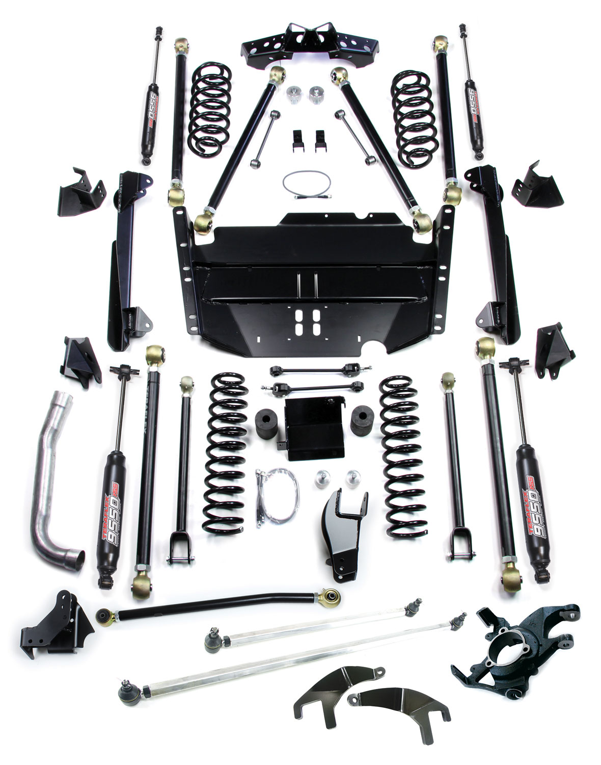 1249570-FNNT 97-06 Jeep Wrangler TJ SWB 5 Inch Pro LCG Long Arm Suspension System, High Steer & 9550 VSS Twin-Tube TeraFlex - Image 1