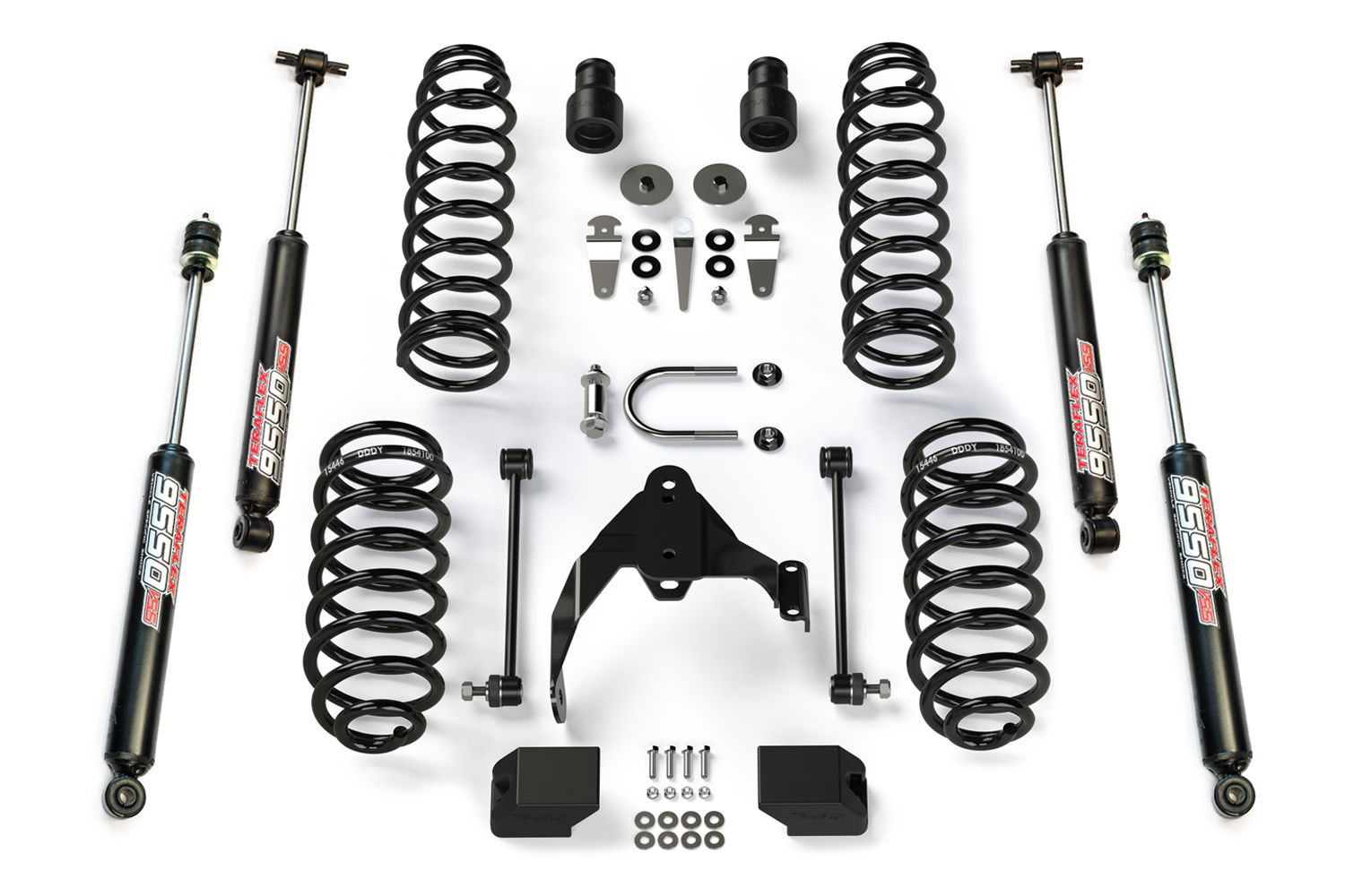1251000-FNNT 07-18 Wrangler JK 4 Door 2.5 Inch Coil Spring Base Lift Kit & 9550 VSS Twin-Tube Shocks TeraFlex - Image 1