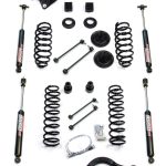 07-18 Wrangler JK 4 Door 3 Inch Coil Spring Base Lift Kit w/ Front Track Bar & 9550 VSS Twin-Tube TeraFlex