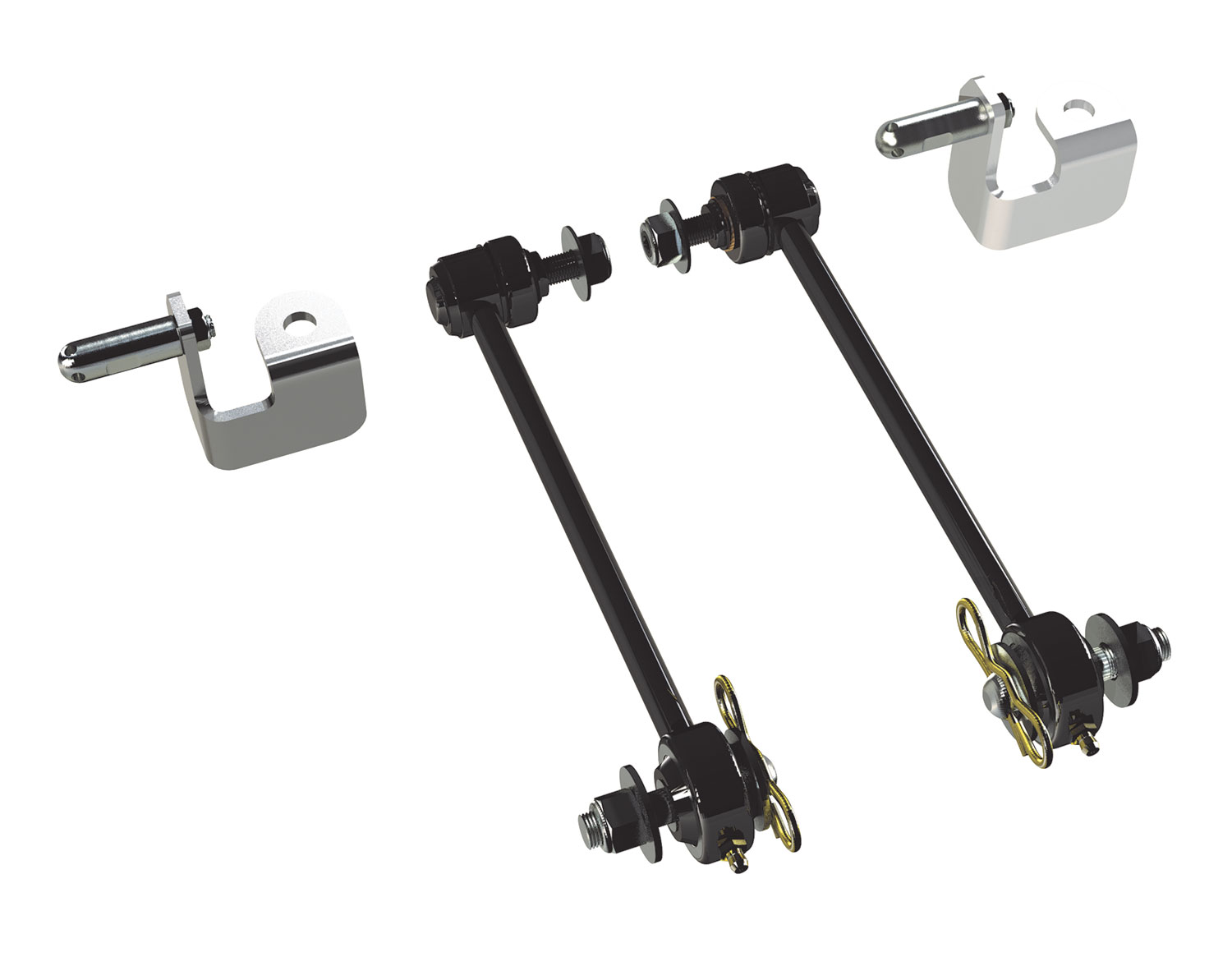 1756000-FNNT 07-18 Wrangler JK 12.25 Inch Front Sway Bar Quick Disconnect Kit 6 Inch Lift TeraFlex - الصورة 1