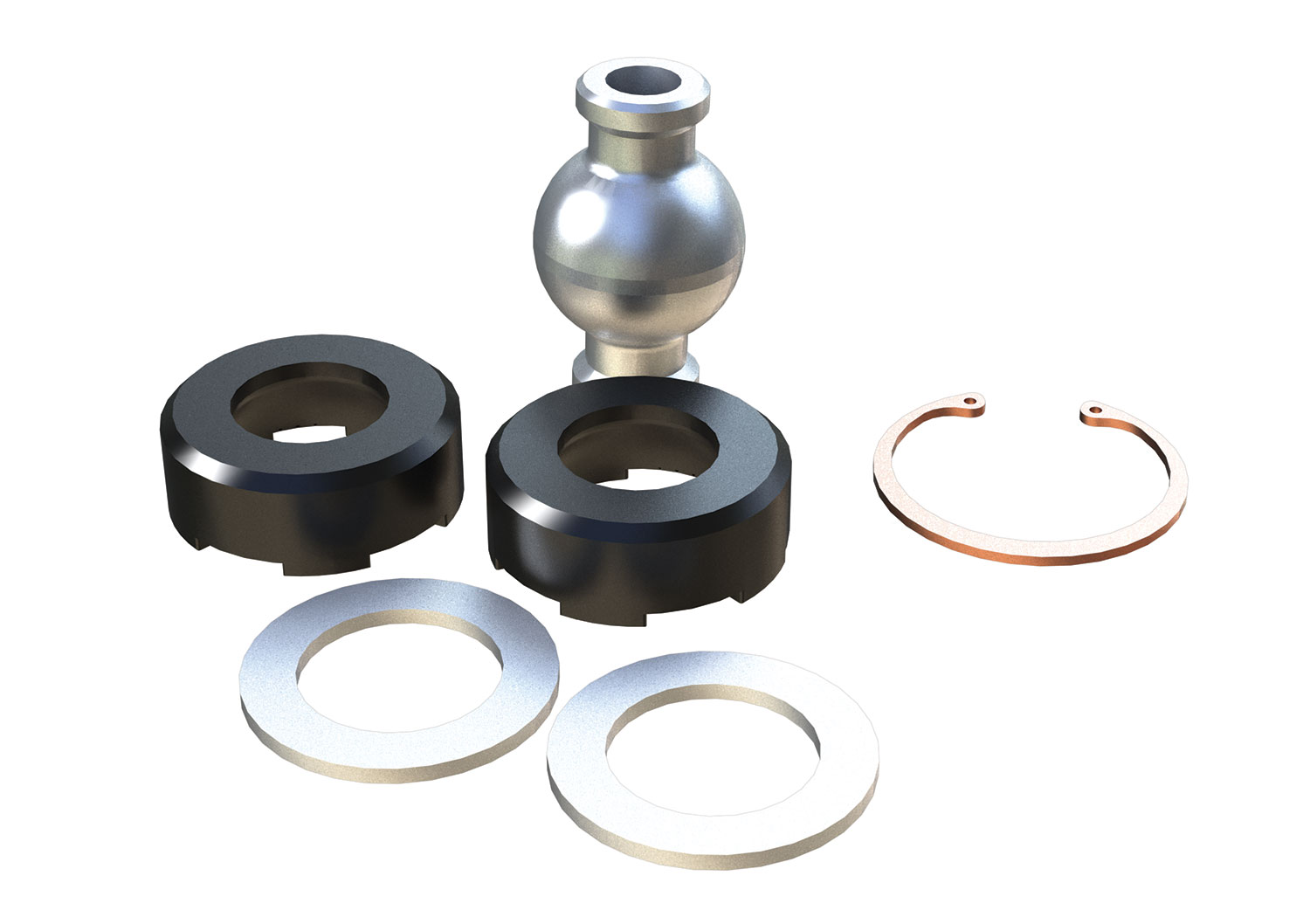 1951450-FNNT 07-18 Wrangler JK Joint Rebuild Kit Short Arm Rear Upper Small Axle End TeraFlex - الصورة 1