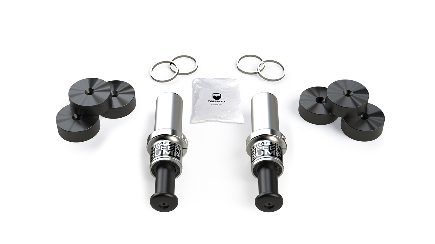 1958325-FNNT 18-Up Wrangler JT/Gladiator 3 Inch-Stroke SpeedBump Bump Stop Kit Front 4.5 Inch Lift TeraFlex - الصورة 1