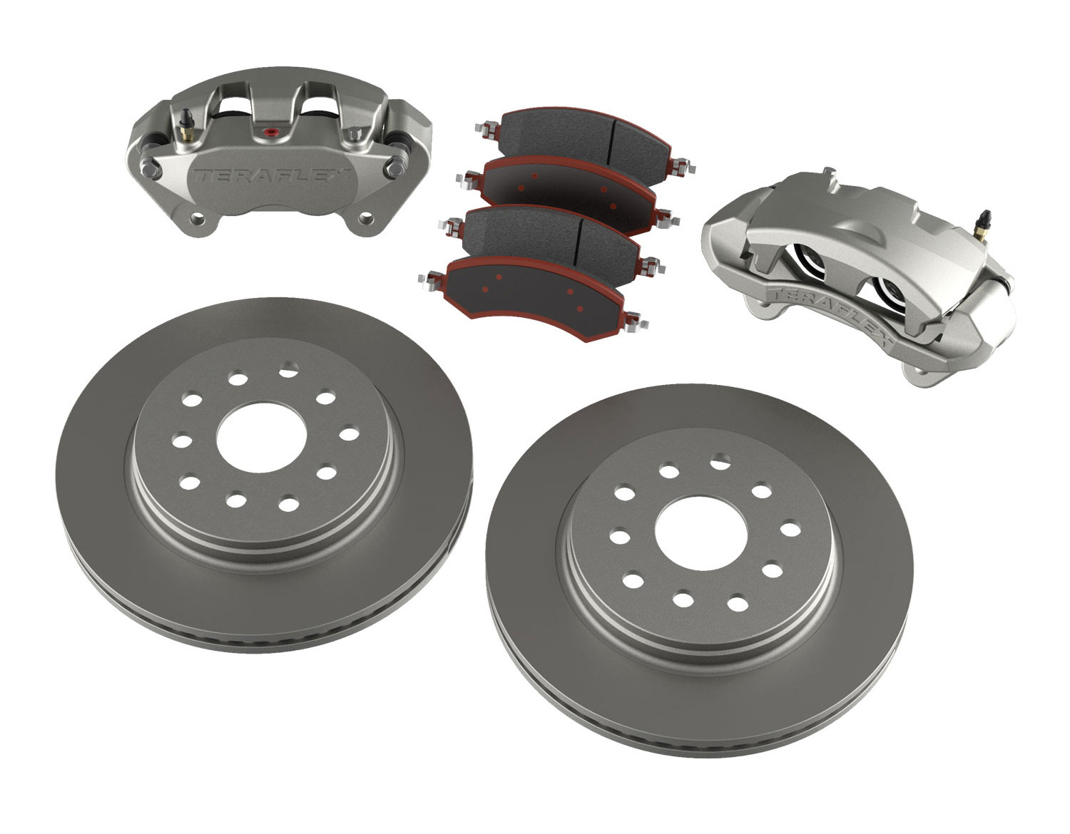 4303400-FNNT 07-18 Wrangler JK Front Big Brake Kit w/ Smooth Rotors 5x5 Inch & 5x5.5 Inch TeraFlex - الصورة 1