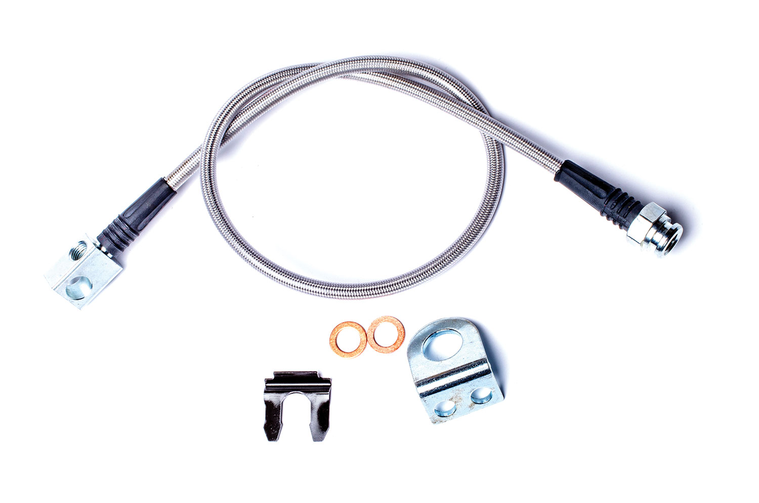 4354210-FNNT 97-06 Jeep Wrangler TJ 26 Inch Stainless Steel Braided Brake Line Kit Rear TeraFlex - الصورة 1