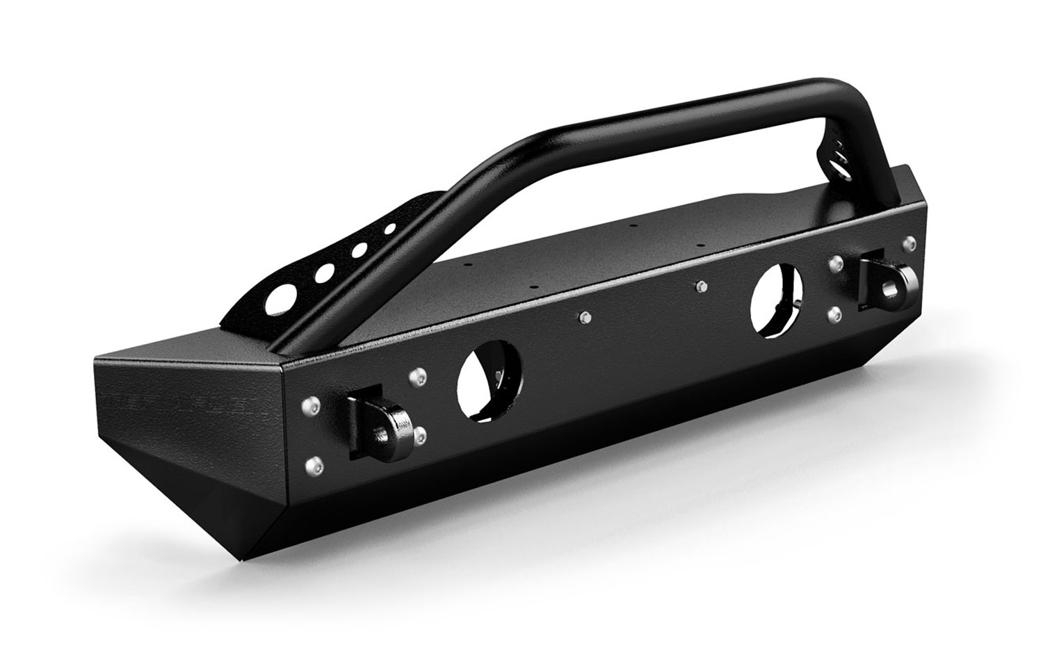 4653170-FNNT 07-18 Wrangler JK RockGuard Explorer Front Bumper w/ Hoop Offset Drum Winch TeraFlex - الصورة 1