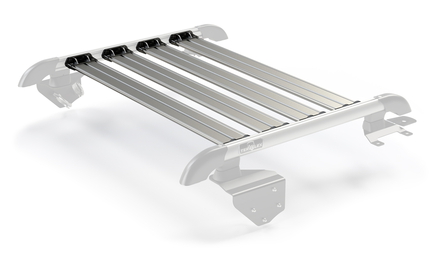 4722052-FNNT 07-18 Wrangler JK 2 Door Nebo Roof Rack Cargo Slat Kit Silver 4-Piece TeraFlex - Image 1