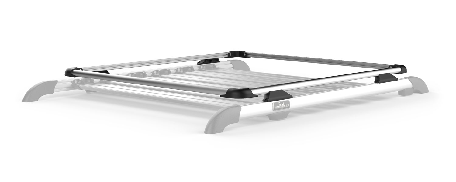 4722070-FNNT 07-18 Wrangler JK 4 Door Nebo Roof Rack Raised Rail Kit Silver TeraFlex - Image 1