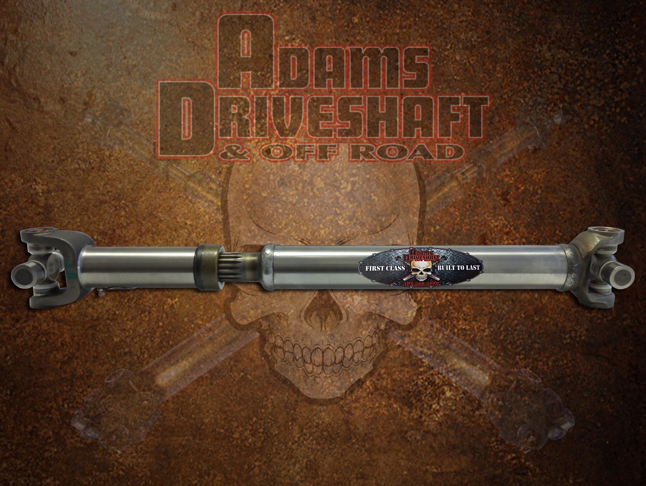 ASDCJ-1310SF-G_1-HVHK Adams Driveshaft CJ Front Slip N Stub 1310 Driveshaft Heavy Duty Series Greasable U-Joints - الصورة 1