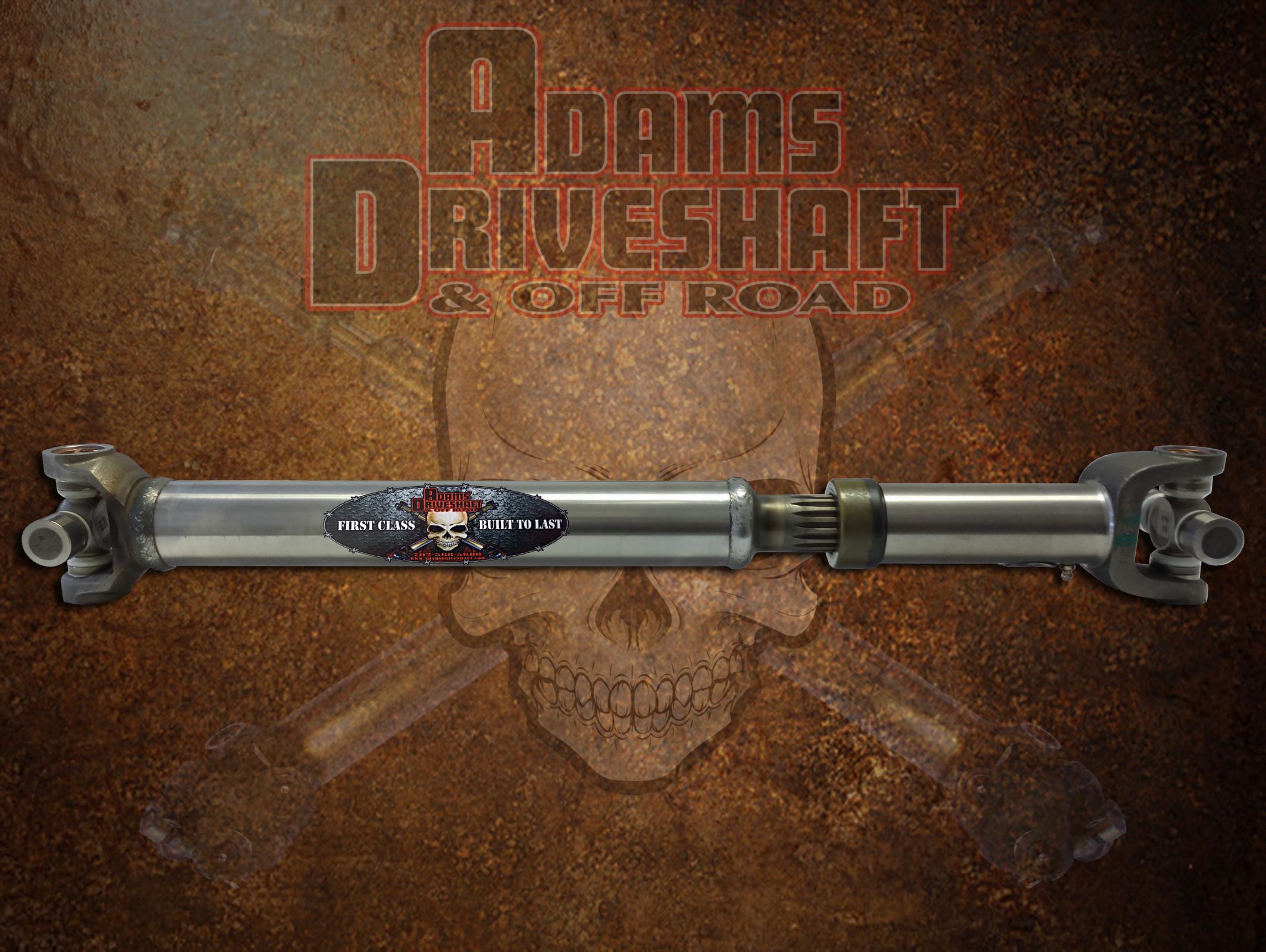 ASDCJ-1310SR-G_1-HVHK Adams Driveshaft CJ Rear Slip N Stub 1310 Driveshaft Heavy Duty Series Greasable U-Joints - الصورة 1