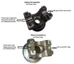 ⁦Adams Forged 1350 Series Rear Ford 8.8 High Angle Pinion Yoke 28 to 30 Degrees Adams Driveshaft⁩ - الصورة ⁦5⁩