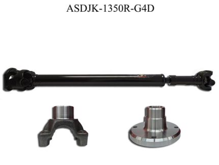 عمود الإدارة JK الخلفي 1350 CV قابل للشحم من Adam's Driveshaft 4 أبواب