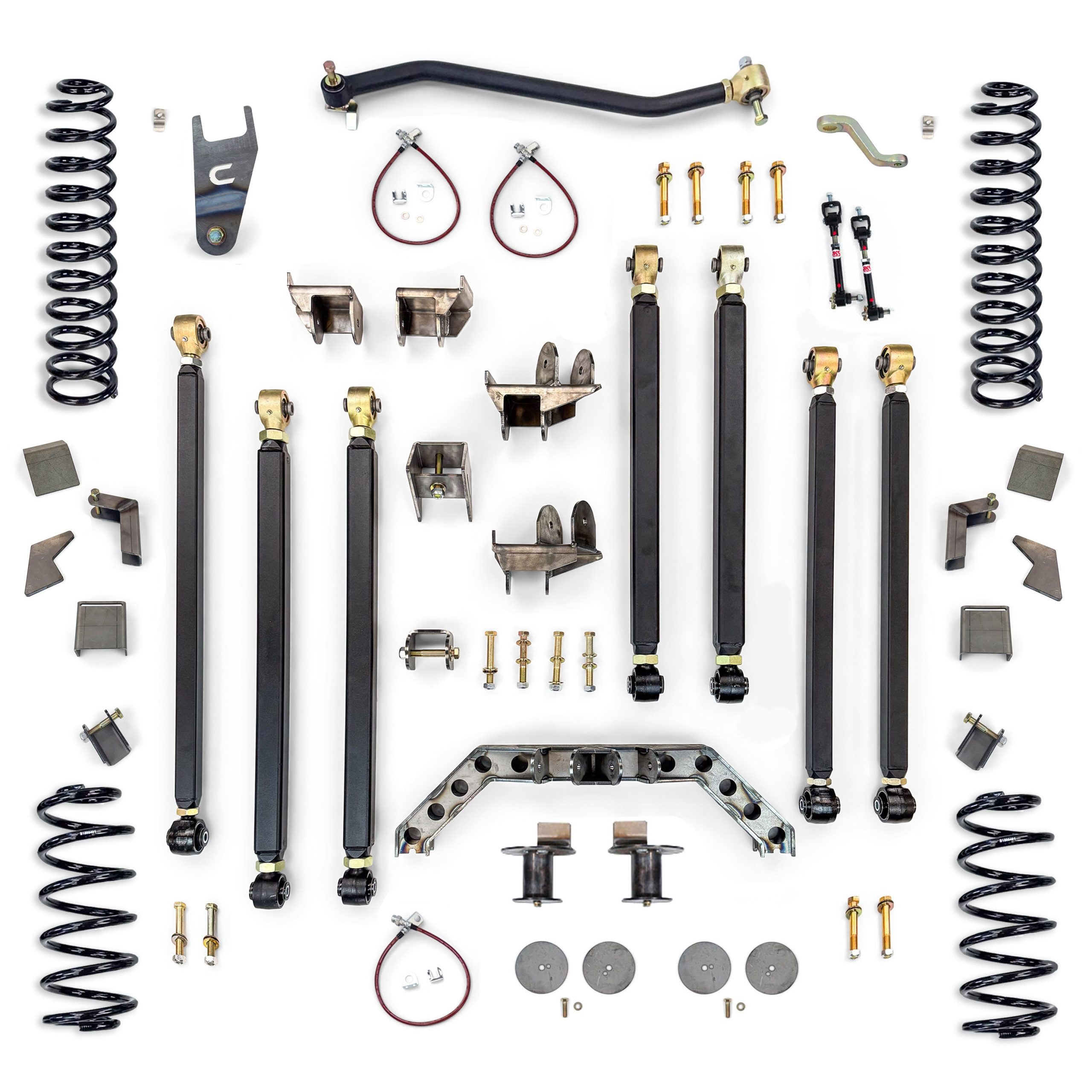 COR-3605110_7-COR Jeep Wrangler 5.5 Inch Pro Series 3 Link Long Arm Lift Kit W/Rear 5 Inch Stretch 1997-2006 TJ Clayton Off Road - Image 1