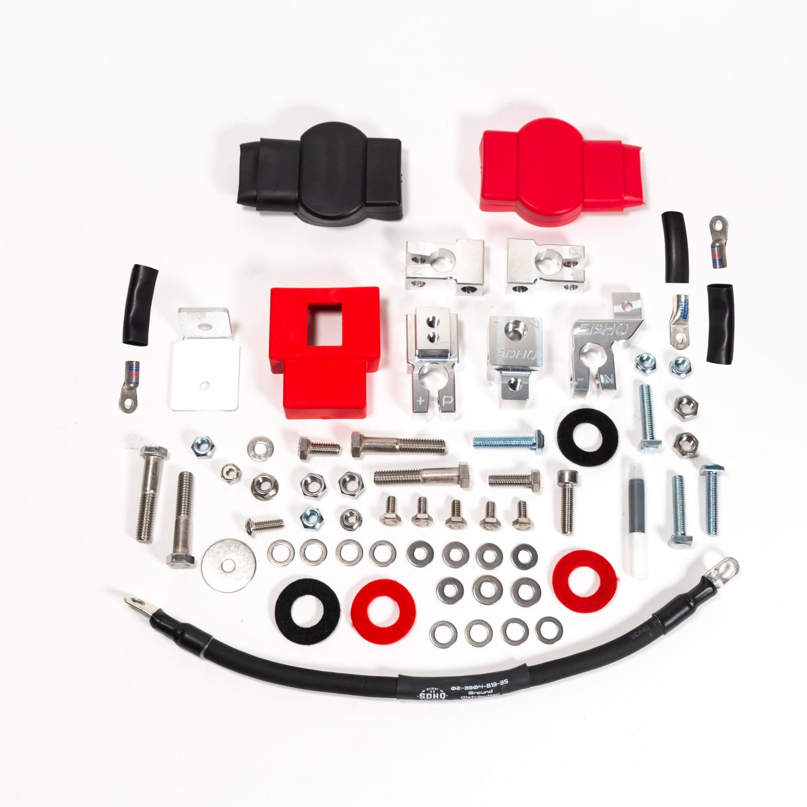 11-3003-G5_14-JMKL 23-24 Ford F250/F350 Billet Dual Battery Terminal Upgrade Kit SDHQ Offroad - الصورة 1