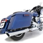 2009-Up 4.5 Inch Chrome B.A.M Stick Slip-On Mufflers 2.5 Inch Louvered Core Baffles (Medium) 4.5 Inch Chrome Slash Cut Tip Tab Performance