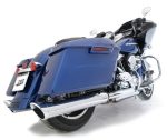 ⁦2017-Up Harely Davidson Touring Chrome B.A.M. Sticks Slip On Mufflers Exhaust Pipes with 2.50 Inch Louvered Core Baffles (Medium) and Chrome Slash Cut Tips Tab Performance⁩ - الصورة ⁦2⁩
