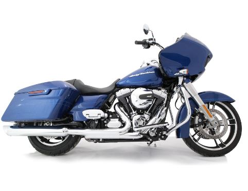 121-1295-C-Z-XNEBF 2017-Up Harely Davidson Touring Chrome B.A.M. Sticks Slip On Mufflers Exhaust Pipes with Zombie Baffles (Loud) and Chrome Slash Cut Tips Tab Performance - Image 1