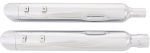 2017-Up Harely Davidson Touring Chrome B.A.M. Sticks Slip On Mufflers Exhaust Pipes with 2.50 Inch Louvered Core Baffles (Medium) and Chrome Straight Cut Tips Tab Performance