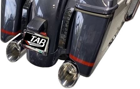 121-1298-C-Z-XNEBF 50 Cal 5 Inch Diameter Pipe Slip-On Mufflers 17-Up Harley Davidson Touring Chrome Zombie Baffles (Loud) 5 Inch Chrome Slash Cut Tip Tab Performance - الصورة 1