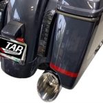 كاتم صوت للتدخين من الكروم بقطر 5 بوصات، 50 كال، 2016-1995، Harley Davidson Touring، مزود بخصائص Zombie Baffles (صاخب) - بدون استخدام القطع القياسية أو طرف اللسان الآخر للأداء