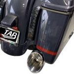 50 Cal Slip-On Mufflers 2017-Up Harley Davidson Touring Chrome Zombie Baffles (Loud) 5 Inch Chrome Slash Cut Tip Tab Performance