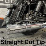 2017-Up 50 Cal 5 Inch Diameter Pipe Slip-On Mufflers Harley Davidson Touring Chrome 2.5 Inch Louvered Core Baffles (Medium) None Using Stock Cut or Other Tip Tab Performance