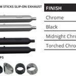 2009-Up 4.5 Inch Black B.A.M Stick Slip-On Mufflers for Harley Davidson Trike Models 2.5 Inch Louvered Core Baffles (Medium) None Using Stock Cut or Other Tip Tab Performance