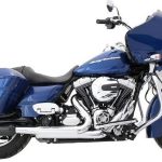 2017-Up Harley Davidson Touring Black B.A.M. Sticks Slip On Mufflers Exhaust Pipes with Zombie Baffles (Loud) and Black Slash Cut Tips Tab Performance