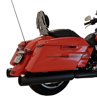 4.5 بوصة أسود B.A.M. Stick Slip-On Mufflers Harley Davidson Touring 2.5 بوصة Louvered Core Baffles (متوسط) 4.5 بوصة أسود Slash Cut Tip Tab Performance