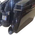 كاتم صوت لولبي بقطر 50 كالiber 5 بوصة 17-Up Harley Davidson Touring Black Zombie Baffles (صاخب) طرف معدني مشطوف أسود 5 بوصات Tab Performance