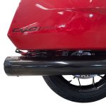 4.5 Inch B.A.M Stick Slip-On Mufflers Midnight Chrome Midnight Chrome Slash Cut Tip Zombie Baffles (Loud) Tab Performance