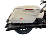 50 Cal 5 Inch Diameter Pipe Slip-On Mufflers Harley Davidson Touring Midnight Chrome 2.5 Inch Louvered Core Baffles (Medium) 2017-Up None Using Stock Cut or Other Tip Tab Performance