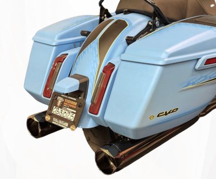 4.5 Inch B.A.M Stick Slip-On Mufflers Torched Chrome Torched Chrome Slash Cut Tip 2.5 Inch Louvered Core Baffles (Medium) Tab Performance