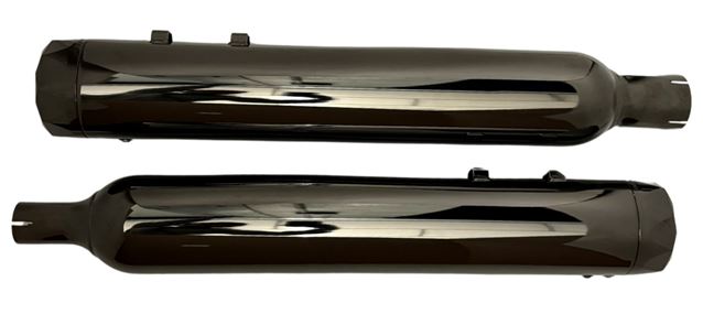 121-5297-T2-Z_0-XNEBF 4.5 Inch B.A.M Stick Slip-On Mufflers Torched Chrome Torched Chrome Straight Cut Tip Zombie Baffles (Loud) Tab Performance - الصورة 1