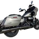 50 Cal 5 Inch Diameter Pipe Slip-On Mufflers 2017-Up Harley Davidson Touring Torched Chrome 2.5 Inch Louvered Core Baffles (Medium) 2017-Up Using Stock Cut or Other Tip Tab Performance