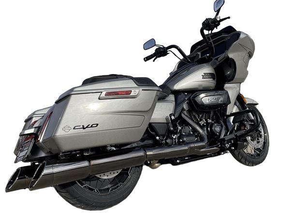121-5299-T-Z_0-XNEBF 50 Cal 5 Inch Diameter Pipe Slip-On Mufflers Harley Davidson Touring Torched Chrome Zombie Baffles (Loud) 2017-Up Torched Chrome Slash Cut Tip Tab Performance - الصورة 1