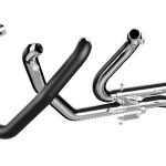 2-into-2 Touring Exhaust Headers 1993-2008 Harley Davidson Touring Chrome Tab Performance