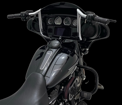 Folsom Prison Handlebars Street/Electra/Ultra Glide & TriGlide Ultra Chrome 12 Inch Tab Performance