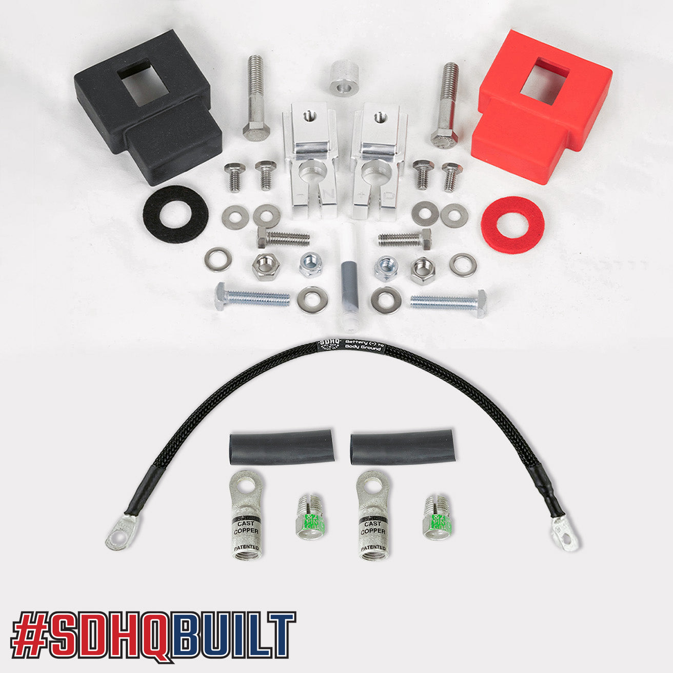 13-3003-G12-JMKL 09-14 Ford F-150 SDHQ Built Billet Battery Terminal Kit SDHQ Offroad - Image 1