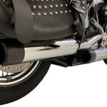 07 -17 Harley Davidson Softail Chrome Tip Slip On Muffler Compatible Exhaust Pipes 2.25 Inch Louvered Core Baffles (Medium) 3.5 Inch Black Billet Aluminum Slash Cut End Cap Tab Performance
