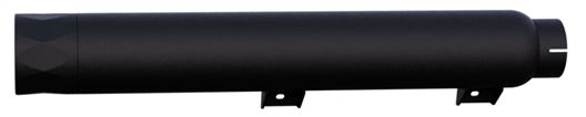 131-2297-B2-2.5_0-XNEBF 2025-Up Harley-Davidson Cruiser/Softail Cruiser 2-1 Slip-On Muffler 4 Inch Black Black Straight Cut Tip 2.5 Inch Louvered Core Baffles (Medium) Tab Performance - Image 1