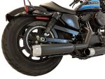 14 -Up Harley Davidson Sportster XL Black Tip Slip On Muffler Compatible Exhaust Pipes with Zombie Baffles (Loud) and Chrome Billet Aluminum Twist End Caps Tab Performance - Image 2