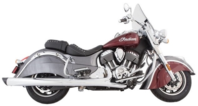 Indian Chrome Soft Bags B.A.M. 4.0 Inch Slip On Muffler Sticks Exhaust Pipes Soft Bags with 2.50 Inch Louvered Core Baffles (Medium) and Black Slash Cut Tips Tab Performance