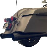 4.5 Inch Indian Bagger Chrome Soft Bag B.A.M. Slip On Muffler Sticks Exhaust Pipes Soft Bags 2.5 Inch Louvered Core Baffles (Medium) 4.5 Inch Black Straight Cut Tip Tab Performance