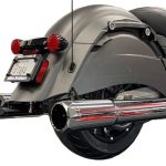 4.5 Inch Indian Bagger Chrome Soft Bag B.A.M. Slip On Muffler Sticks Exhaust Pipes Soft Bags Zombie Baffles (Loud) 4.5 Inch Black Straight Cut Tip Tab Performance