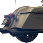 4.5 Inch Indian Bagger Chrome Hard Bag B.A.M. Slip On Muffler Sticks Exhaust Pipes 2.5 Inch Louvered Core Baffles (Medium) 4.5 Inch Black Slash Cut Tip Tab Performance